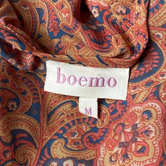 BOEMO Revolve Women's Bohemian Paisley Maxi Dress Sz M EUC - Picture 7 of 12